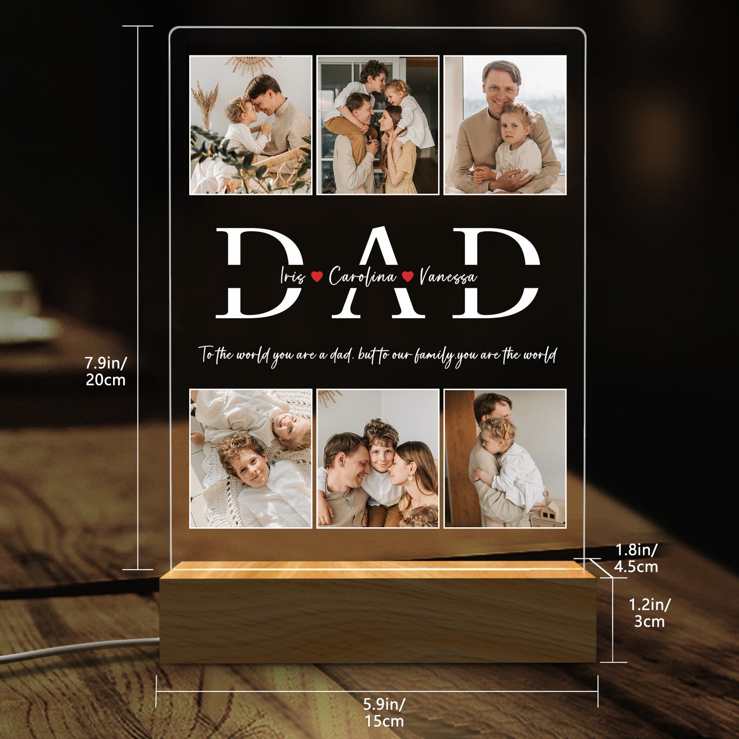 Customized Photo Night Lights Father's Day Gift