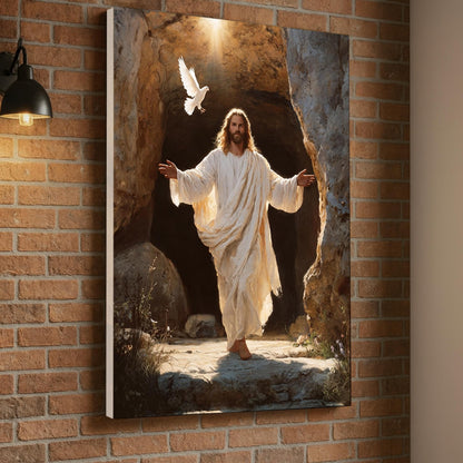 Jesus Resurrection Canvas – Peaceful Christian Wall Art
