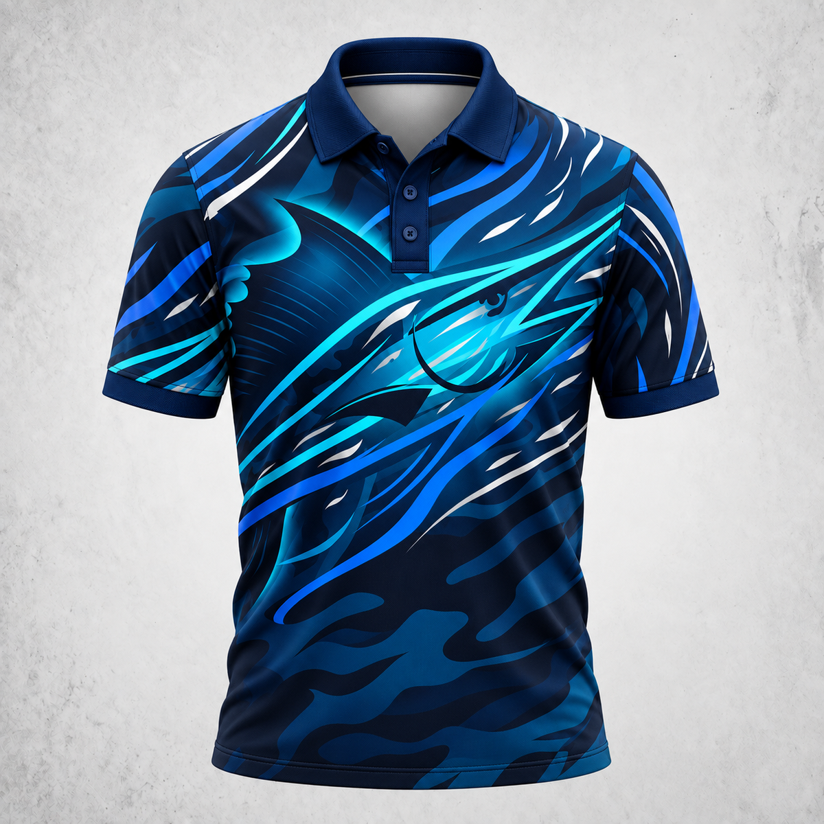 Blue Marlin Fishing Polo Shirt VCE1024