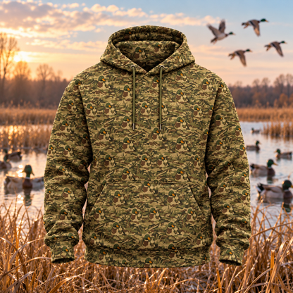 Mallard Duck Camo Pattern Hoodie