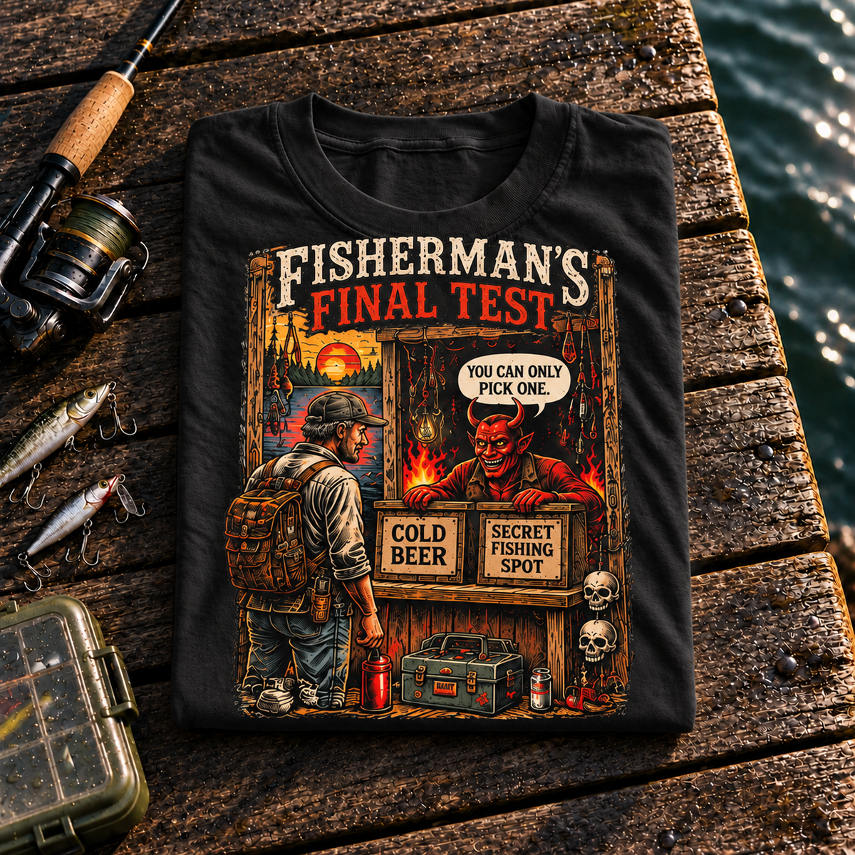 Fishing On Outdoor Cotton T-Shirt NL10096