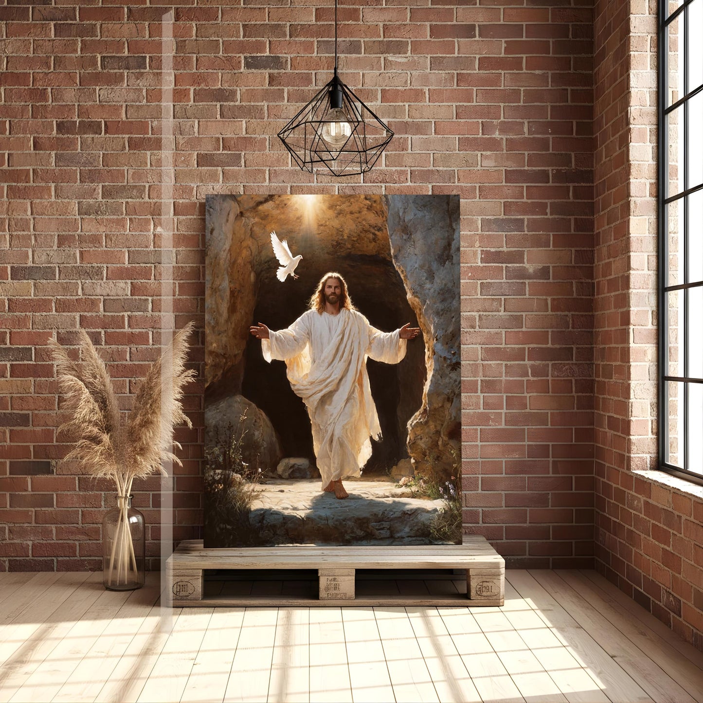 Jesus Resurrection Canvas – Peaceful Christian Wall Art