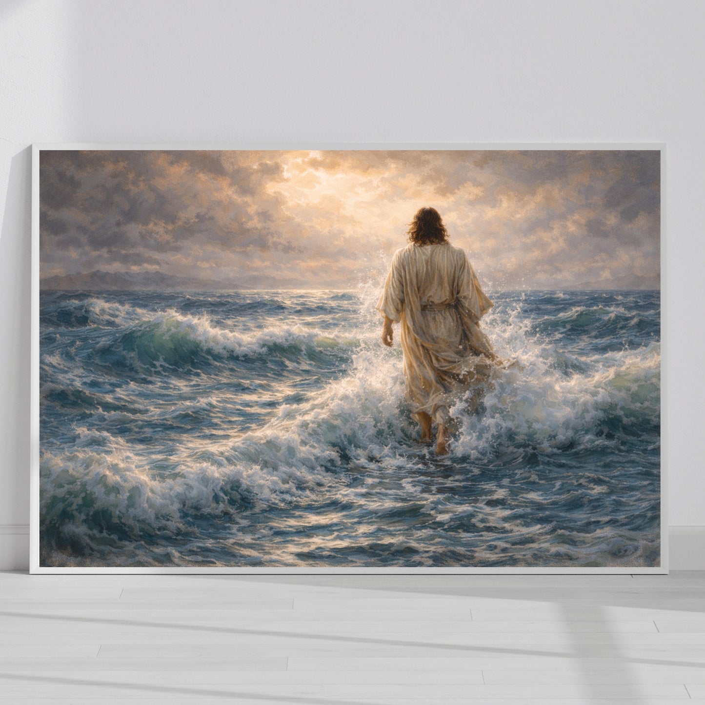 Jesus Walking on Water Wall Art | Christian Canvas Art