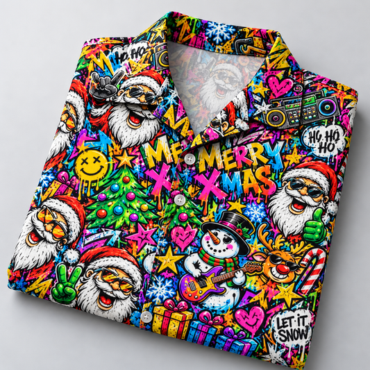 Xmas Merry Rock Santa Hawaiian Shirt VC231007
