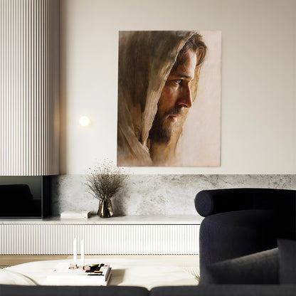Jesus Portrait Canvas Art Soft Christian Wall Decor Religious Poster Print