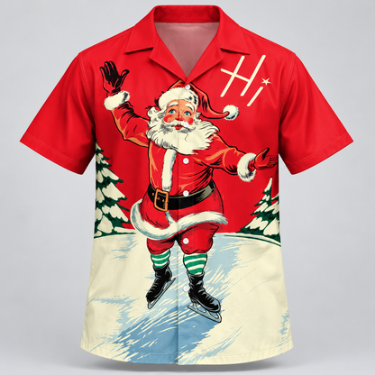 Vintage Santa christmas Aloha Hawaiian Shirt