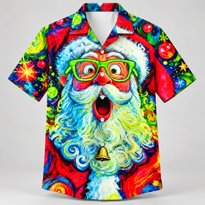 Funny  Colorful Santa Christmas Hawaiian Shirt VC231005