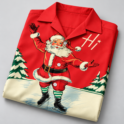 Vintage Santa christmas Aloha Hawaiian Shirt