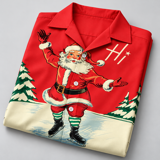 Vintage Santa christmas Aloha Hawaiian Shirt
