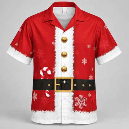 Santa  Cosplay Xmas Merry Hawaiian Shirt VC231008