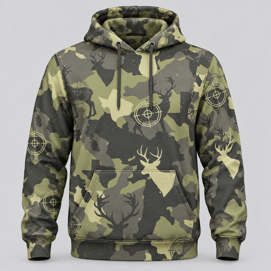 Deer Hunting Camo Pattern Hoodie vc1014