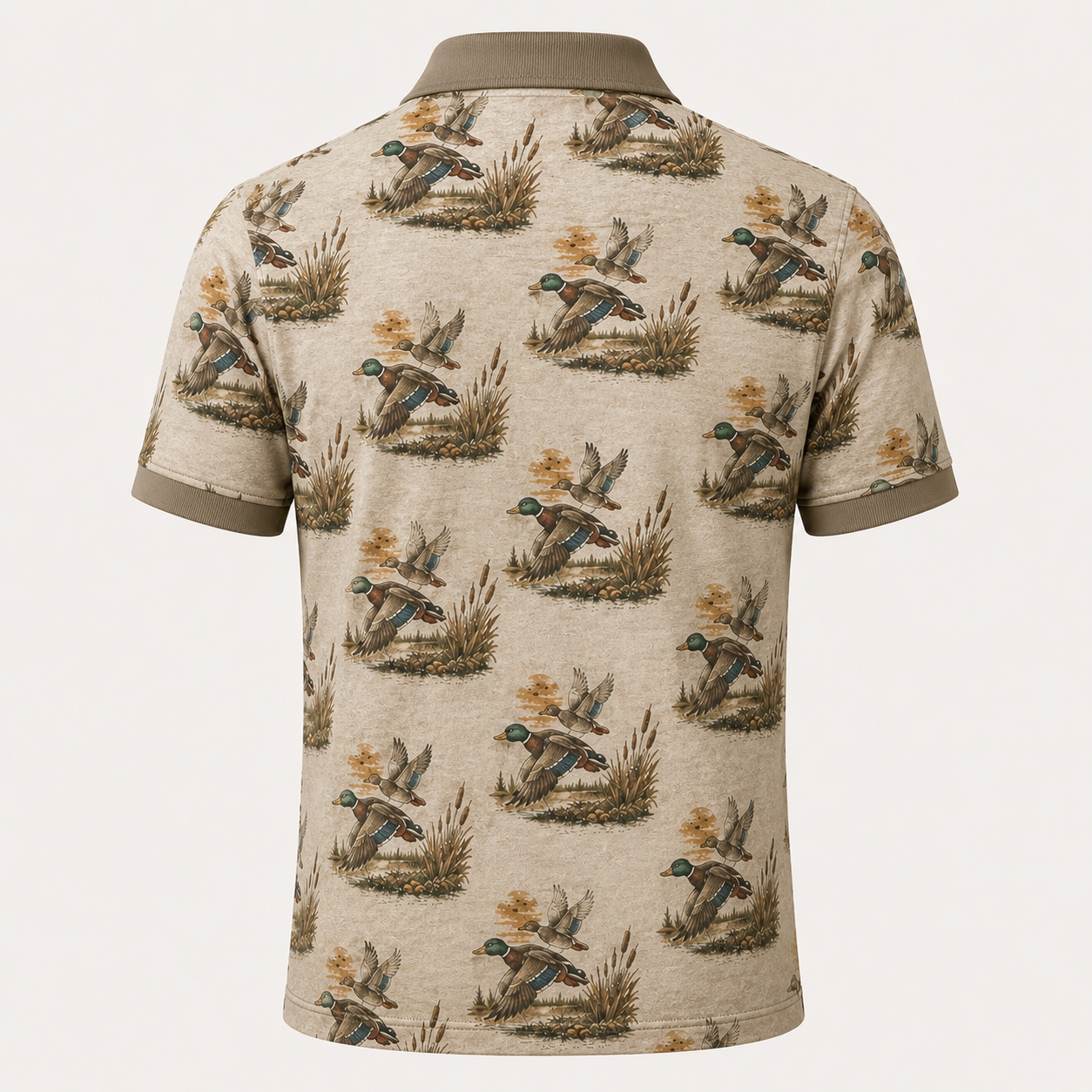 Flying Mallard Duck Marsh Polo Shirt VCP1024
