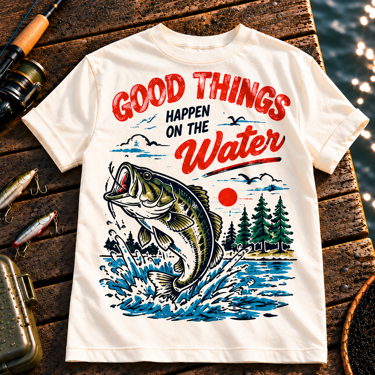 Fishing On Outdoor Cotton T-Shirt NL10091