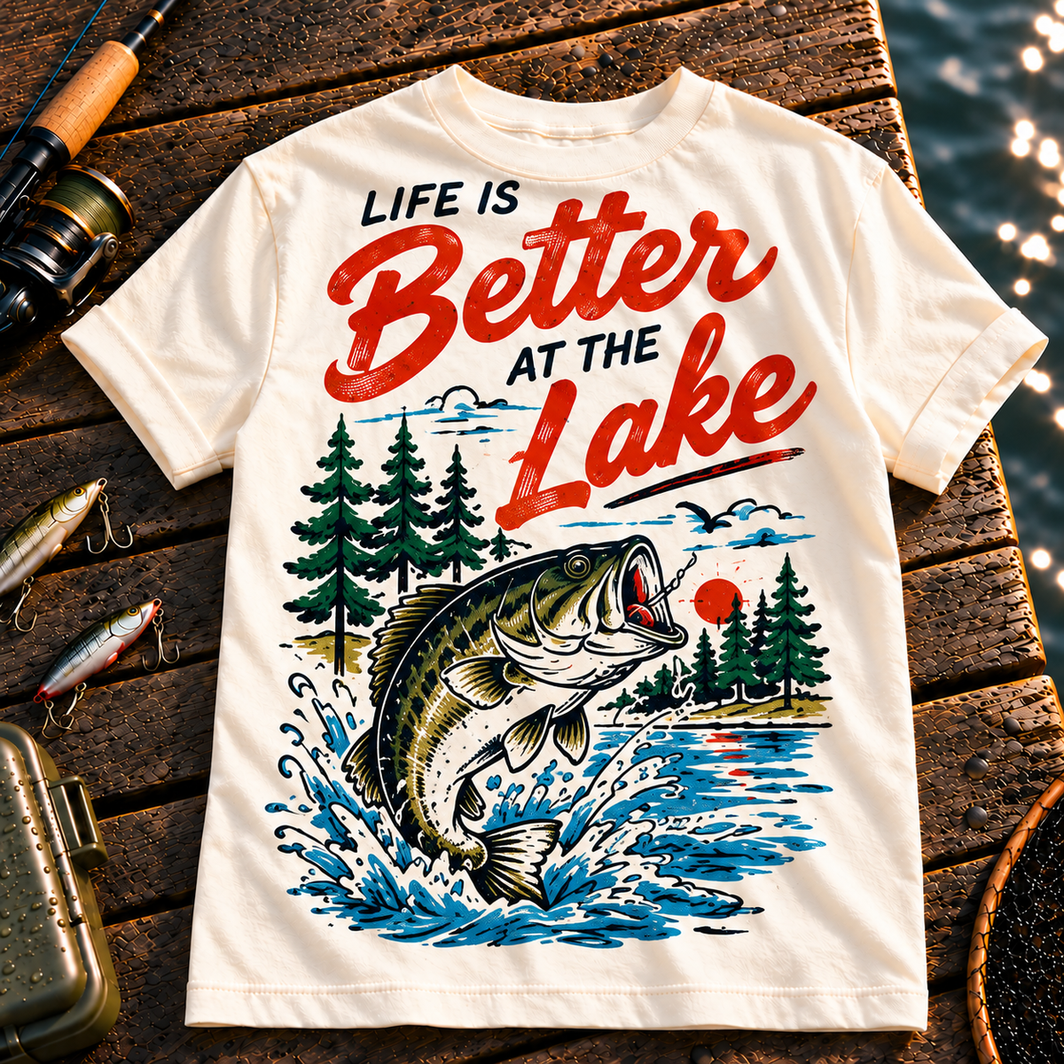 Fishing On Outdoor Cotton T-Shirt NL10092