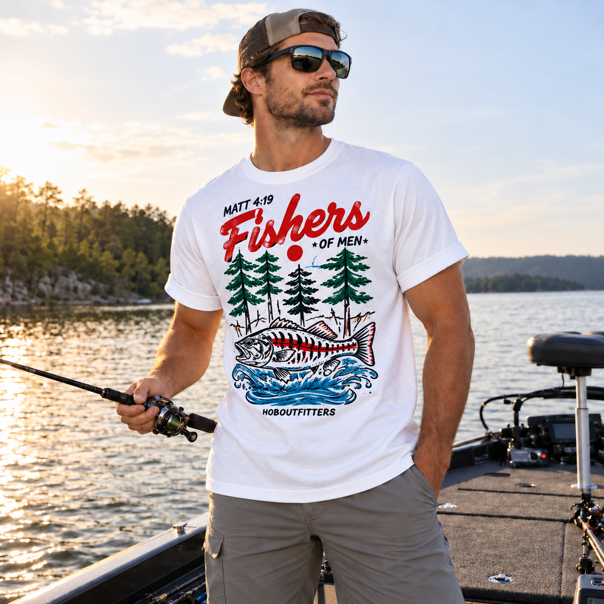 Fishing On Outdoor Cotton T-Shirt NL10094