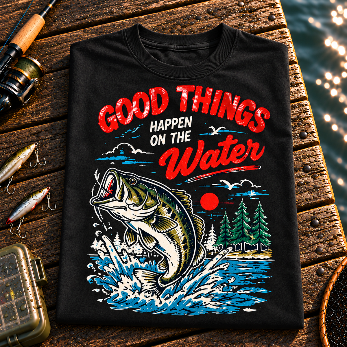 Fishing On Outdoor Cotton T-Shirt NL10091