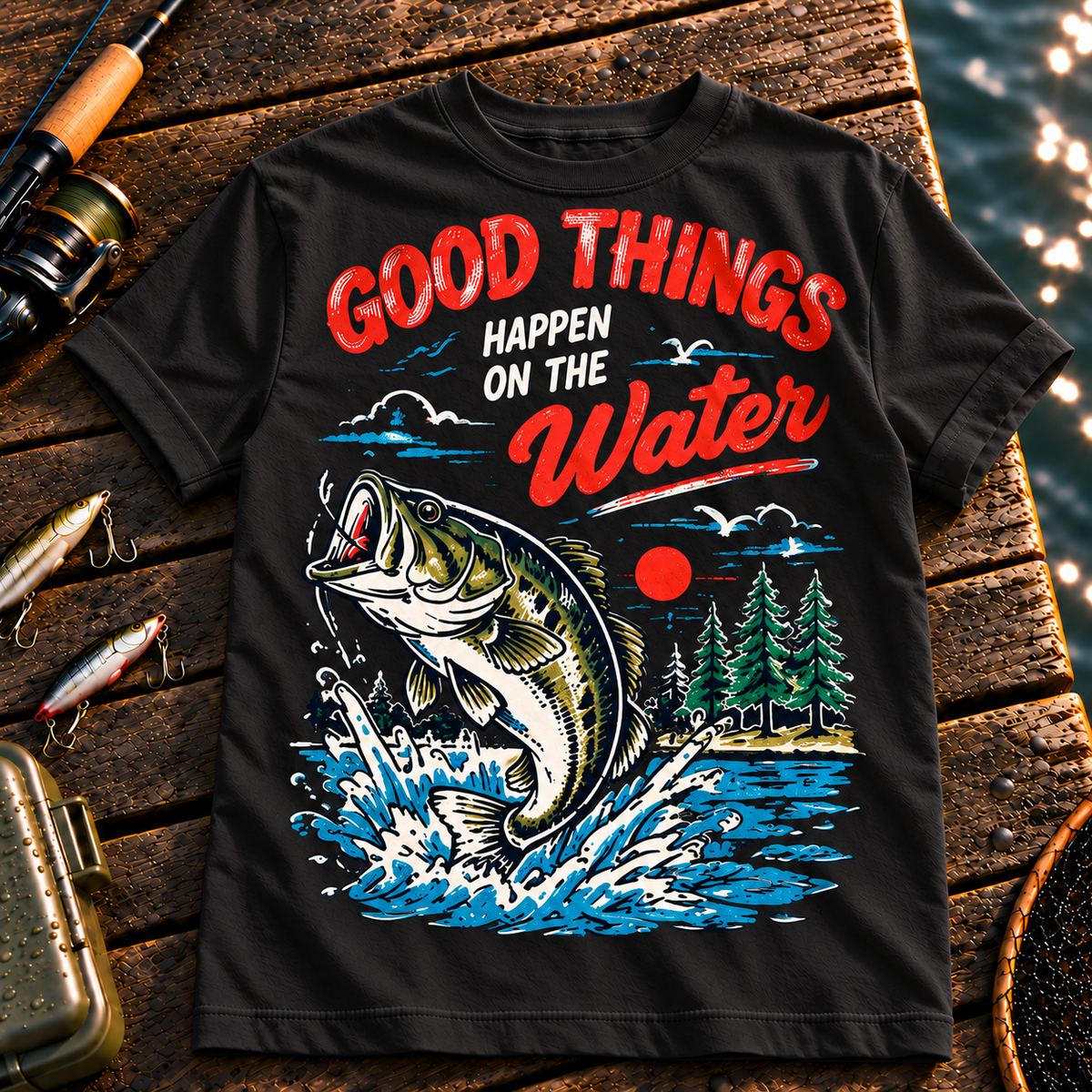 Fishing On Outdoor Cotton T-Shirt NL10091