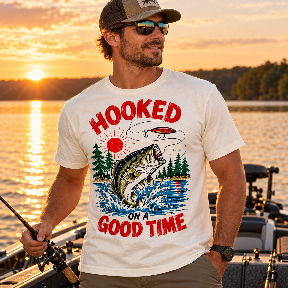 Fishing On Outdoor Cotton T-Shirt NL10090
