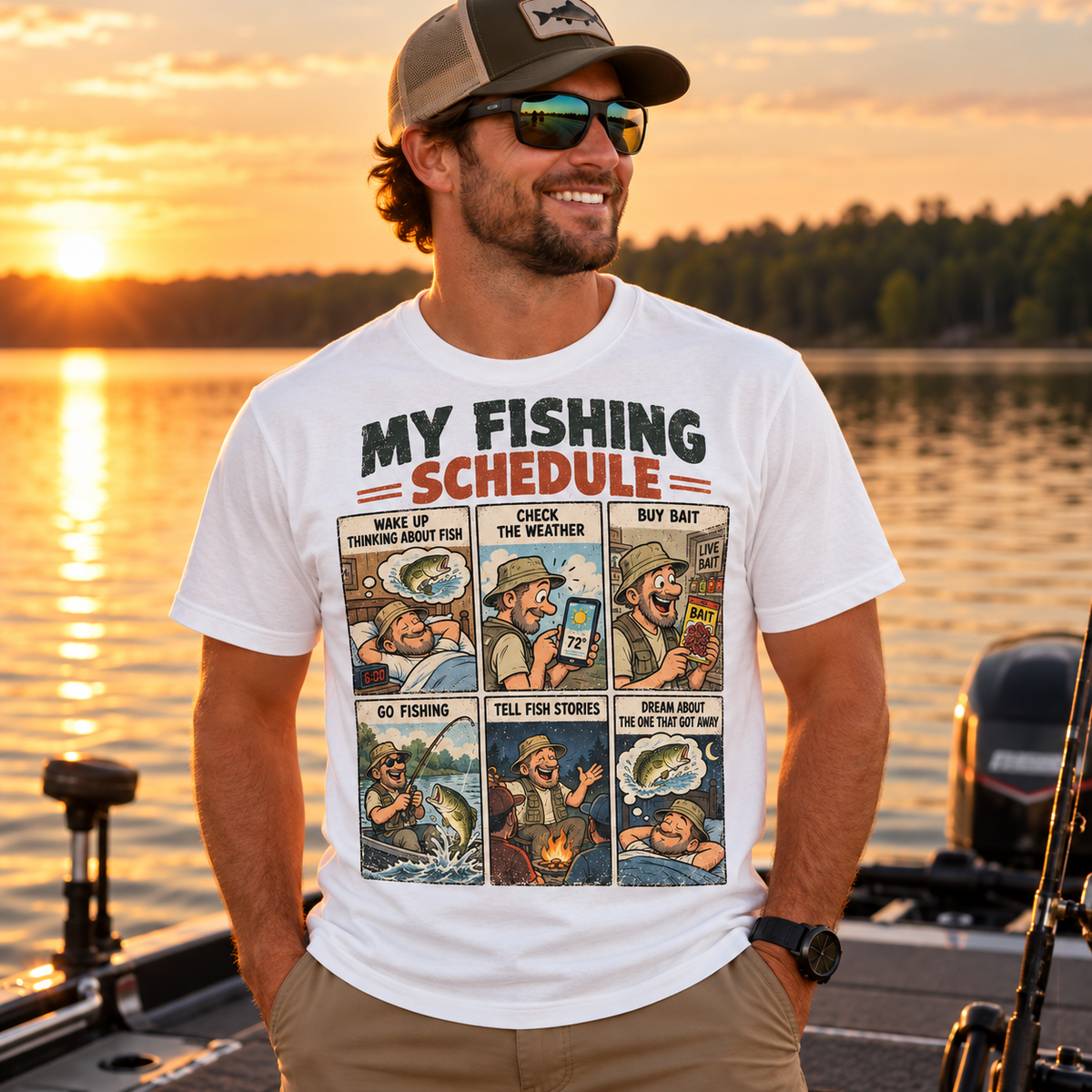 Fishing On Outdoor Cotton T-Shirt NL10100