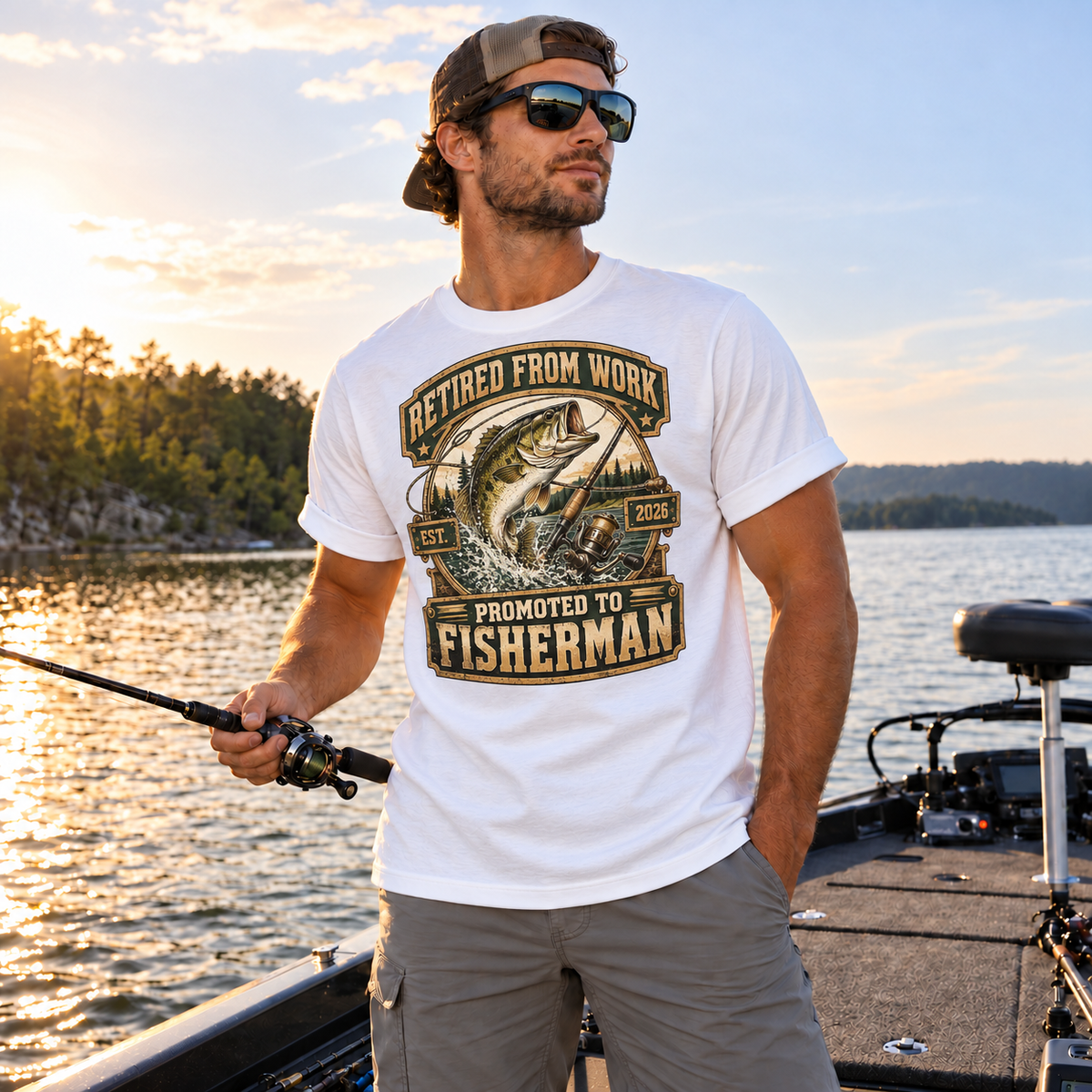 Fishing On Outdoor Cotton T-Shirt NL10103