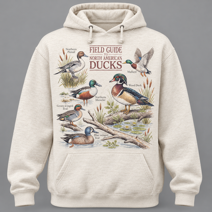 Retro North American Waterfowl Field Guide Hoodie