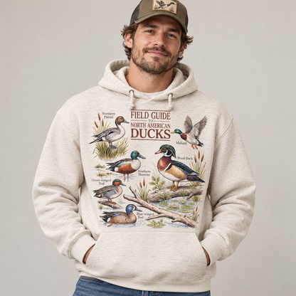 Retro North American Waterfowl Field Guide Hoodie