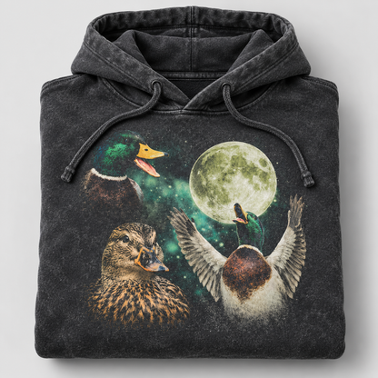 Vintage Mallard Duck Moon Hoodie