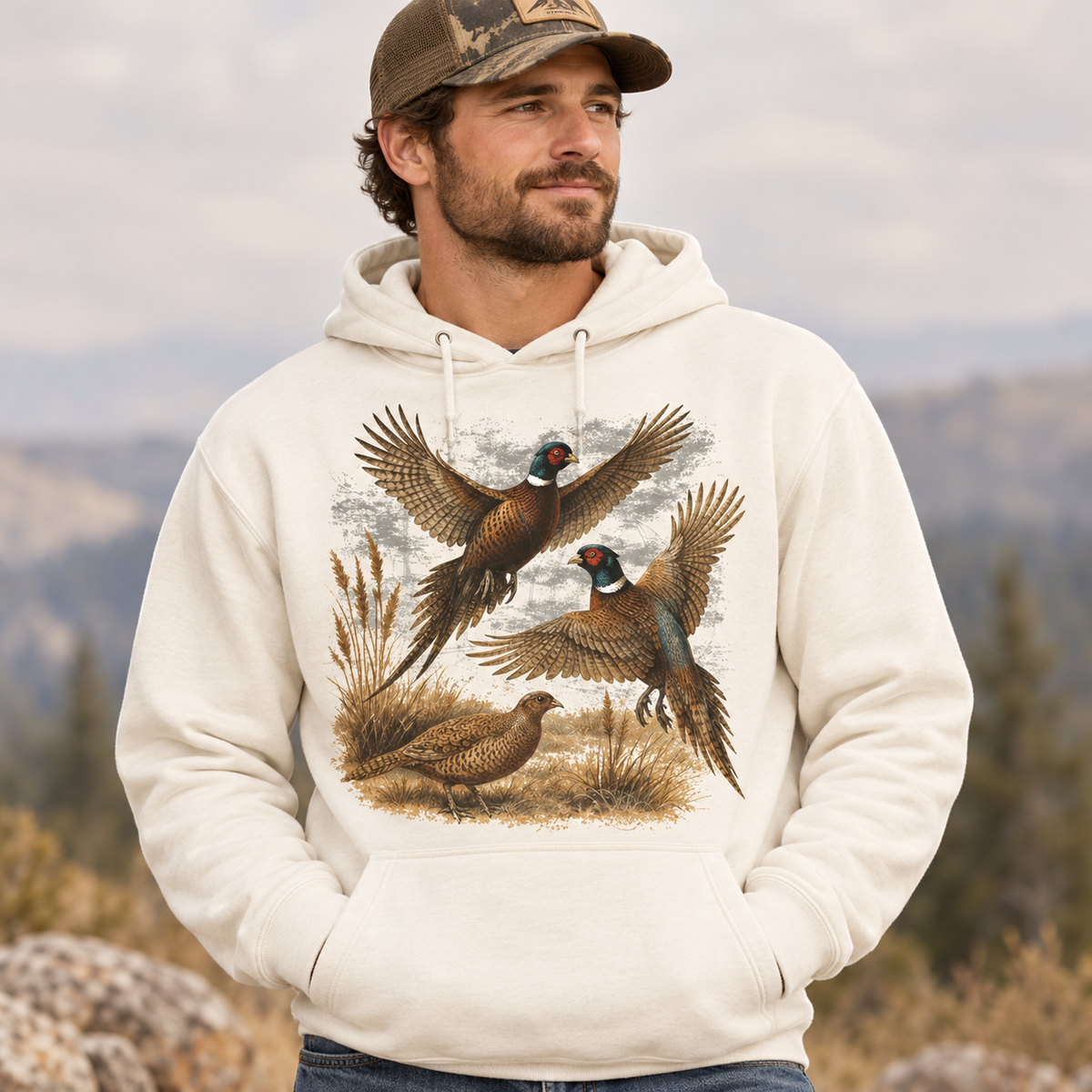 Vintage Pheasant Hunting Hoodie