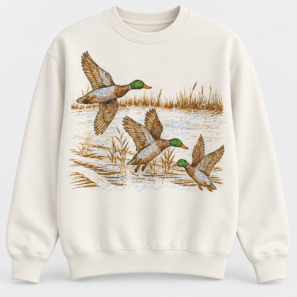 Retro 90s Mallard Duck Mockneck Hoodie