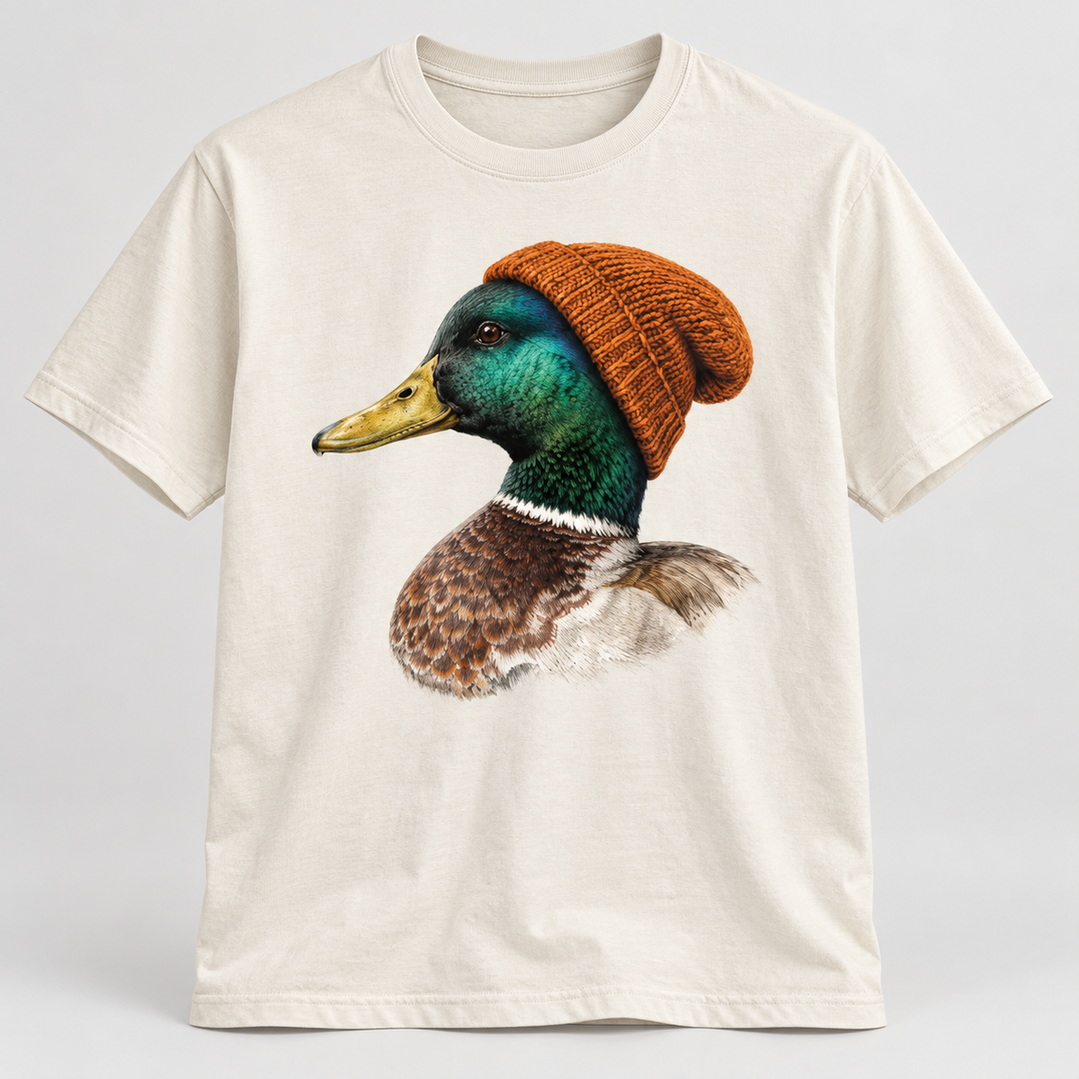 Funny Duck in Beanie Hoodie