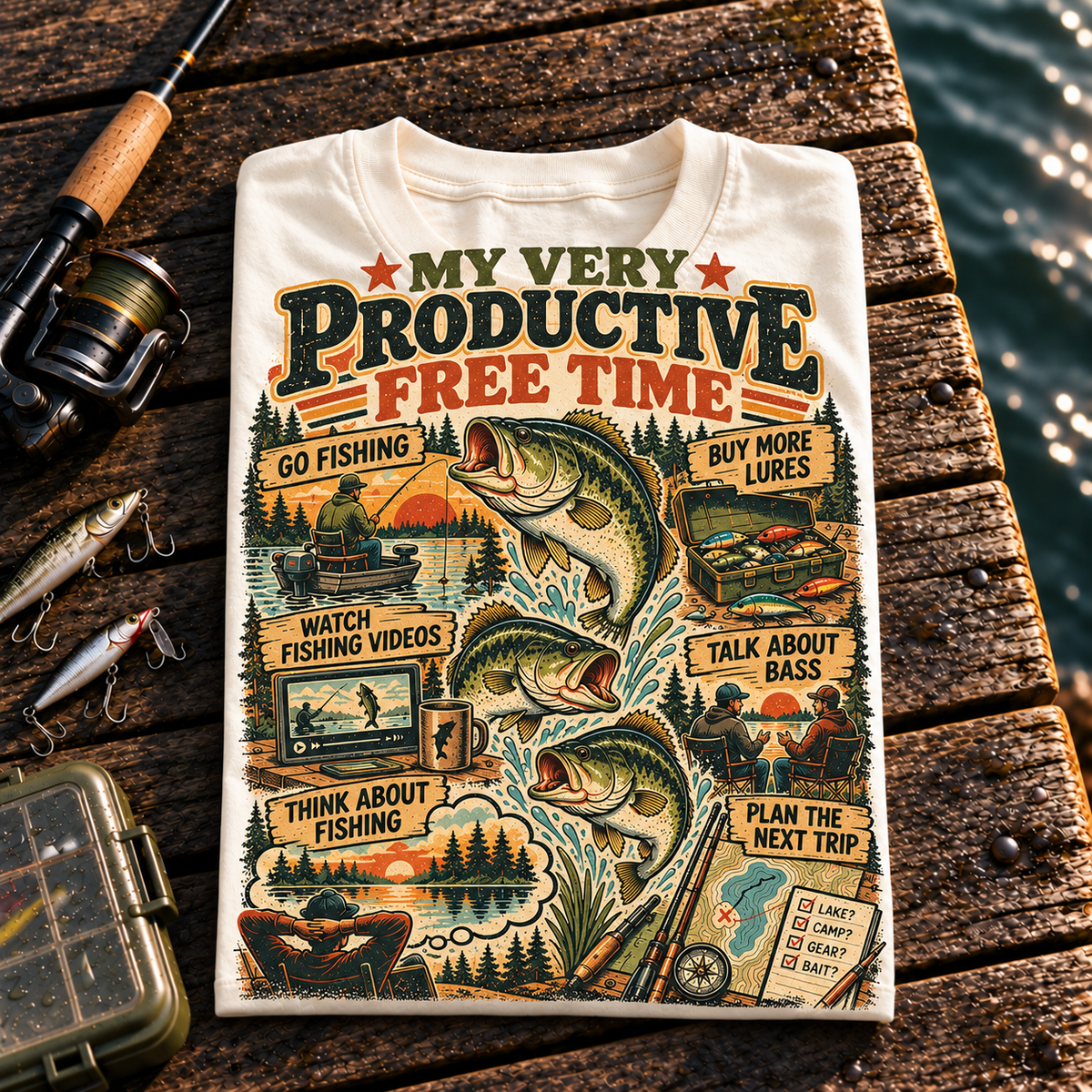 Fishing On Outdoor Cotton T-Shirt NL10105