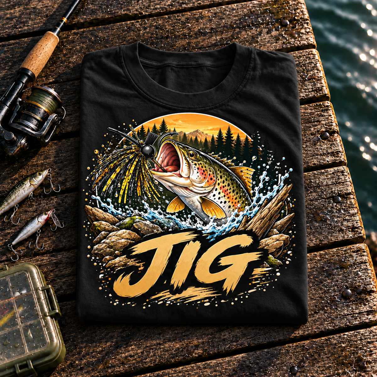 Fishing On Outdoor Cotton T-Shirt NL10115