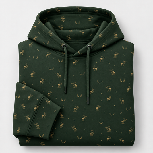 Elk hunting whitetail heritage Xmas Hoodie