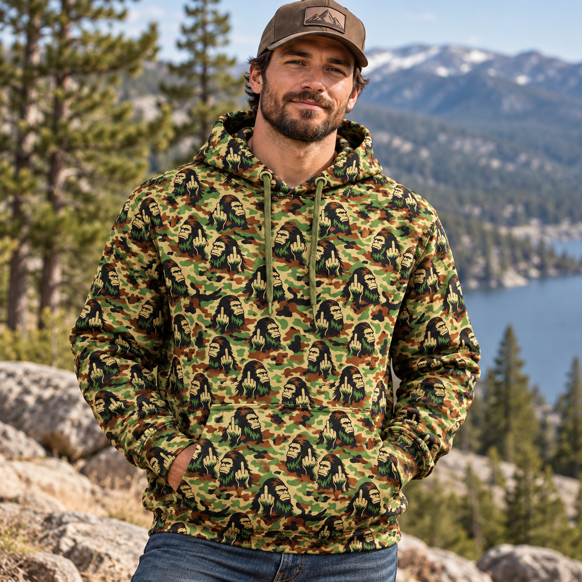 Bigfoot hunting Fuck Hoodie