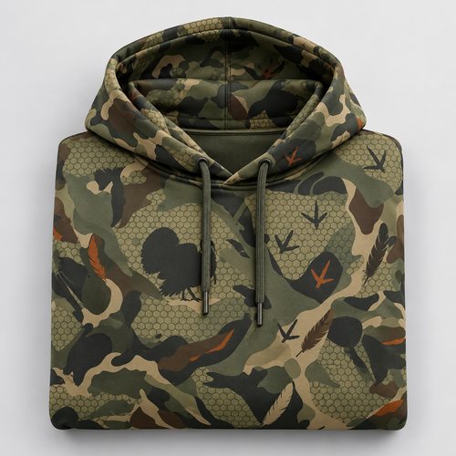 Turkey Hunting Pattern Camouflage Hoodie