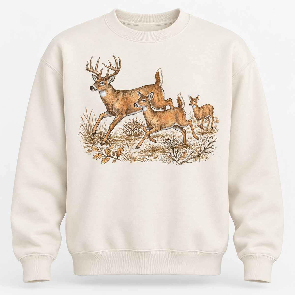 Vintage Buck Doe Fawn Hoodie