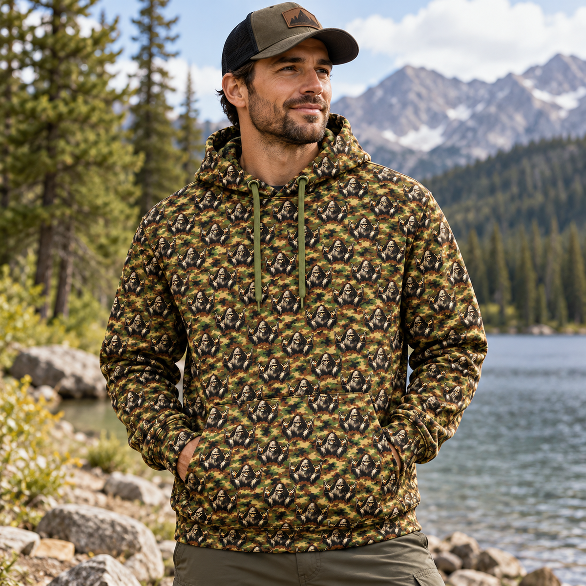 Bigfoot pattern hunting Hoodie