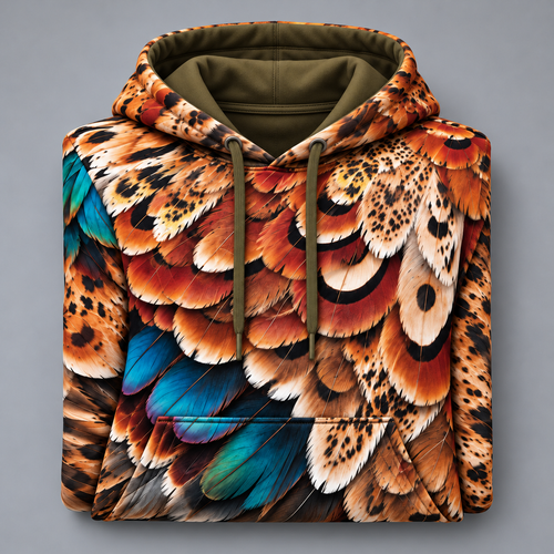 Pheasant feather pattern hunting Hoodie