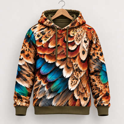 Pheasant feather pattern hunting Hoodie