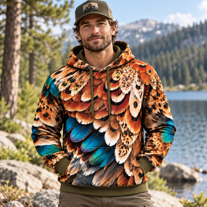 Pheasant feather pattern hunting Hoodie