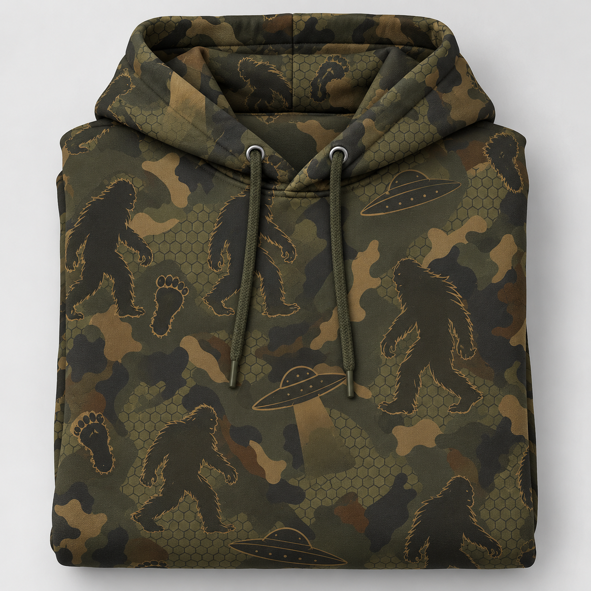 Bigfoot pattern UFO Hoodie