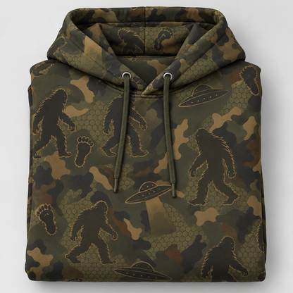 Bigfoot pattern UFO Hoodie