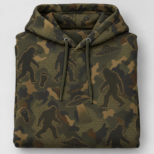 Bigfoot pattern UFO Hoodie