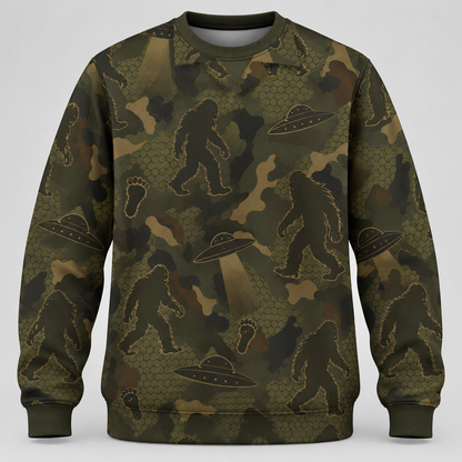 Bigfoot pattern UFO Hoodie