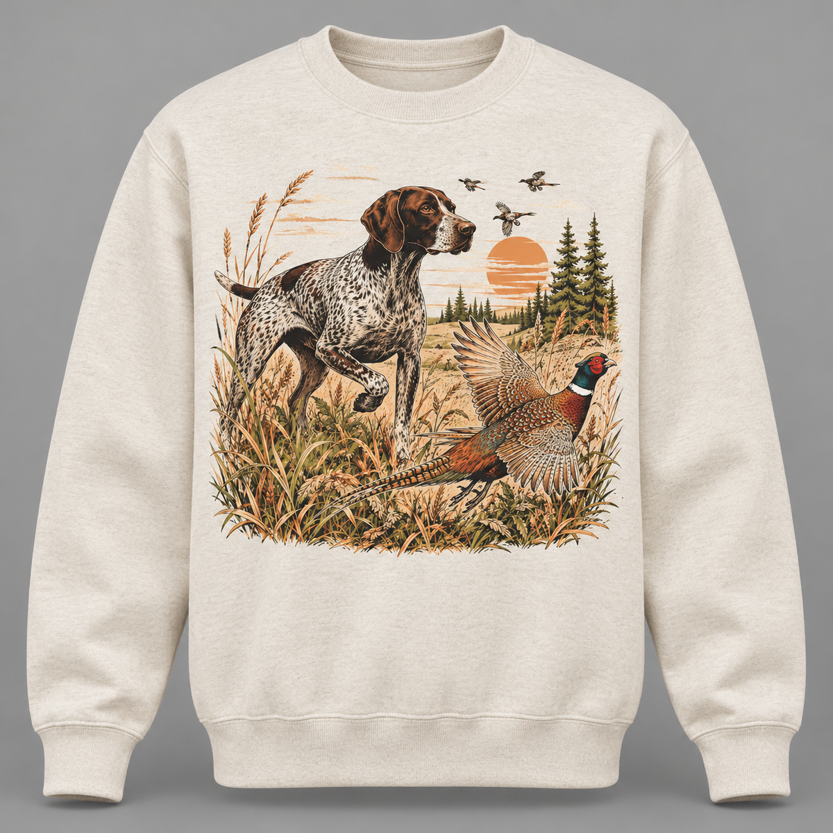 Retro pheasant Waterfowl Hunter Hoodie
