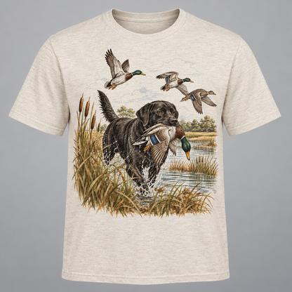 Retro Mallard Waterfowl Hunting Graphic Hoodie
