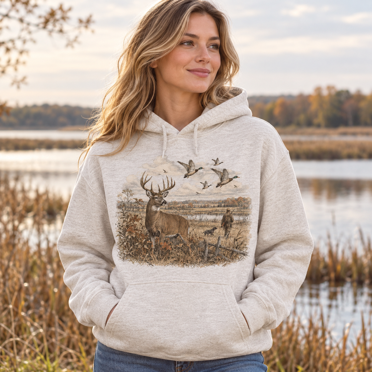 Whitetail Buck & Waterfowl Hunter hoodie