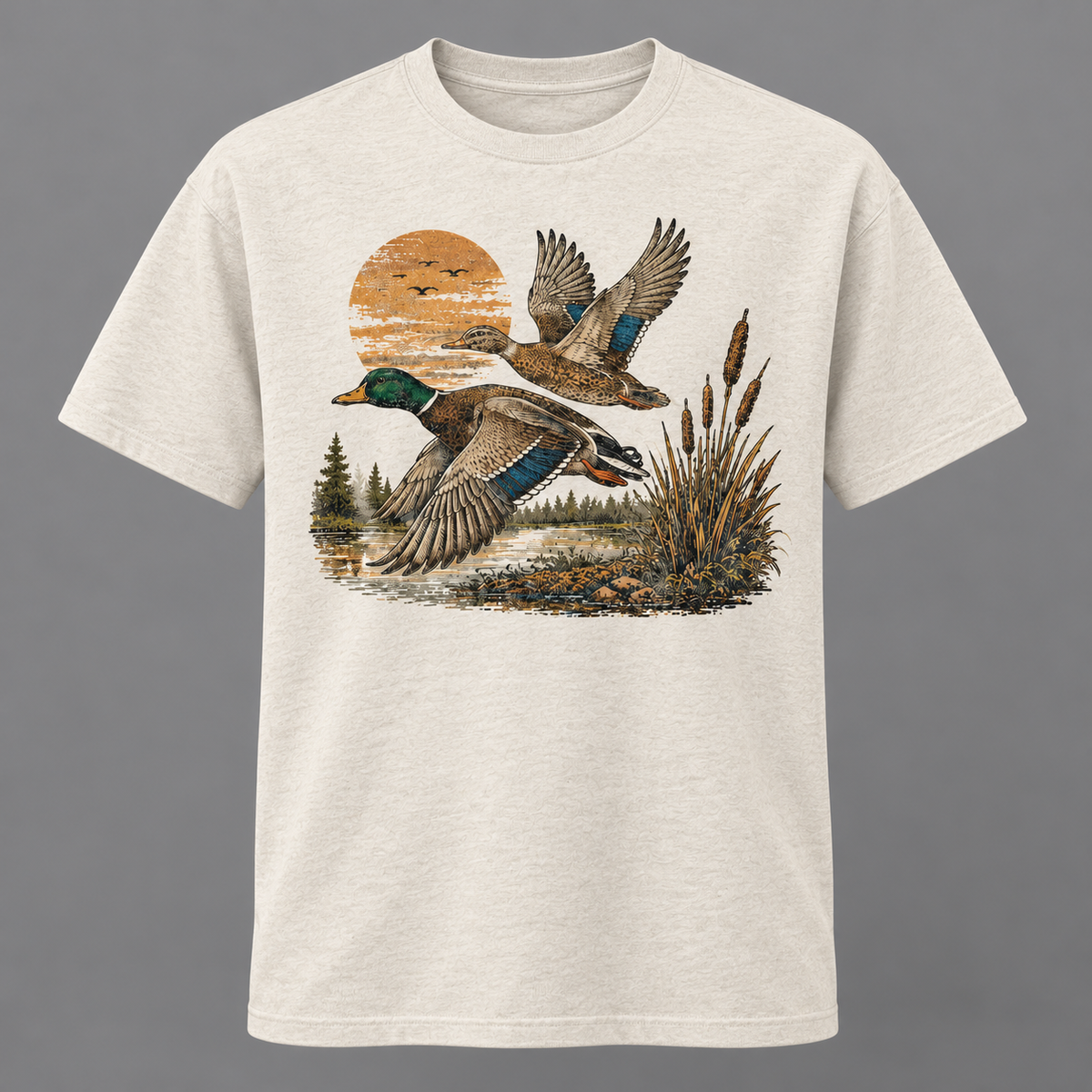 Vintage Flying Mallard Duck Hunting Hoodie