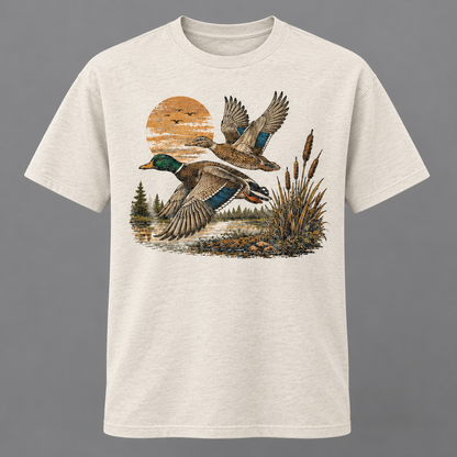 Vintage Flying Mallard Duck Hunting Hoodie