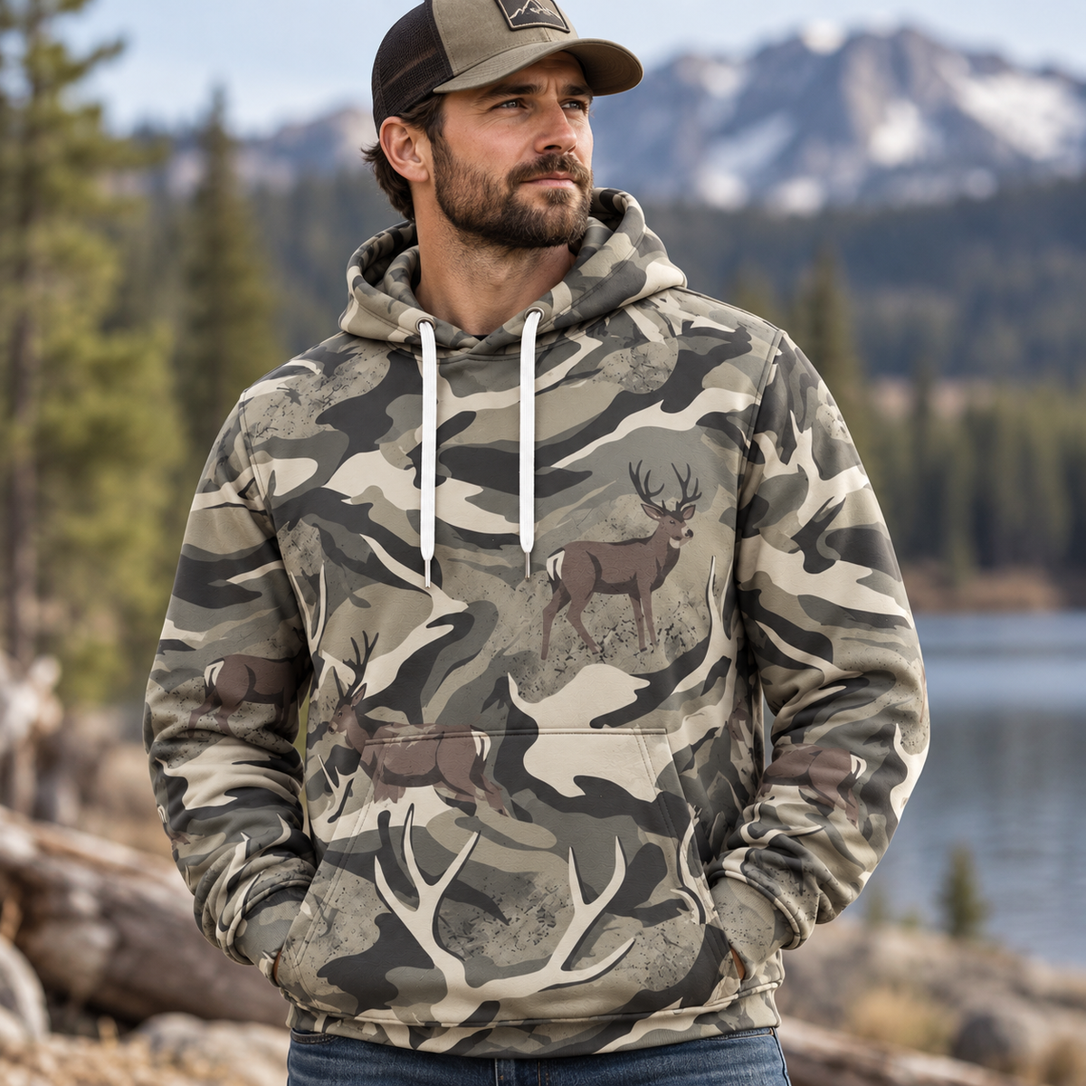 Mule Deer hunting Hoodie VC2114